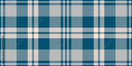 Tie background pattern check, individuality vector fabric tartan. Woman plaid seamless textile texture in cyan and silver colors.
