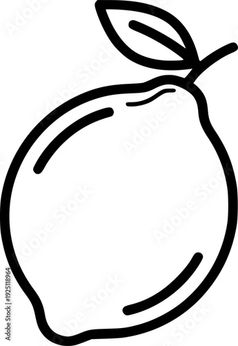 Fresh orange fruit with slice and leaf for healthy organic diet and vitamin refreshment – Black and White Vector Illustration