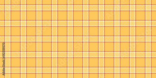 Artwork seamless plaid background, industrial vector fabric pattern. Periodic texture textile check tartan in amber and light colors.