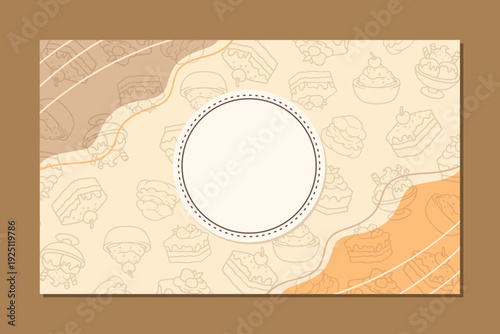 Pastry Pattern Backgrounds, Minimal Hand Drawn Cover Collection