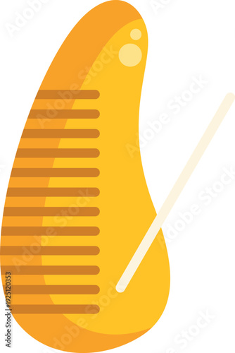 Bright yellow metronome illustration isolated on white background for music and rhythm concept