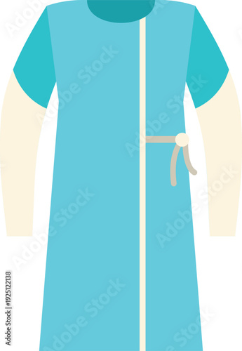 Blue medical protective gown symbolizing healthcare hygiene and hospital safety