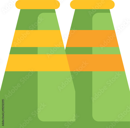 Minimalist flat style binoculars icon symbolizing exploration and observation concepts