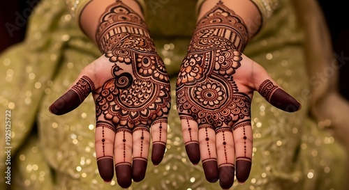 Wallpaper Mural Intricate Mehndi Designs Adorning Hands for a Festive Celebration. Torontodigital.ca