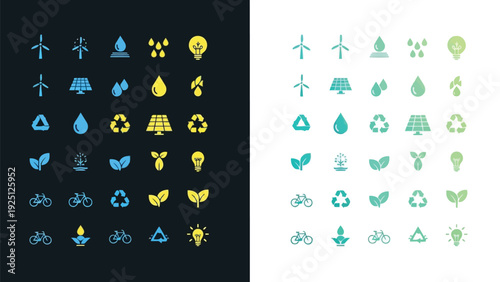 Colorful array of stylized app icons featuring various geometric and abstract designs