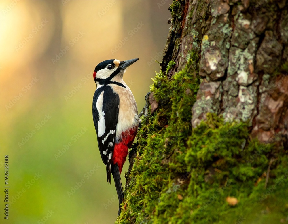 Obraz premium great spotted woodpecker