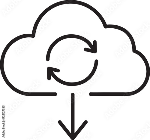 Cloud data sync icon