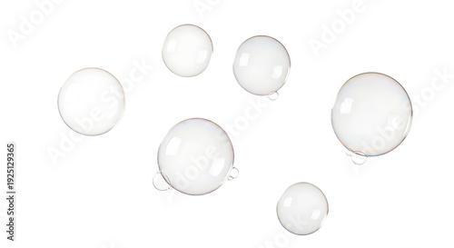 Bubbles Floating, Abstract Art, Studio, Photography, Minimalist, Aerial View, Science Concept