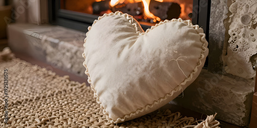 two white hearts on wood