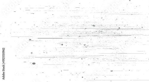 Gray speckle and line texture on white background. Abstract distressed overlay pattern. Grunge background