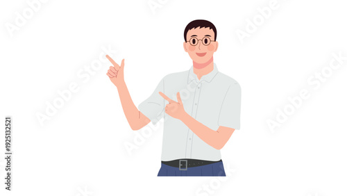 Man gesturing with both hands while speaking or explaining something