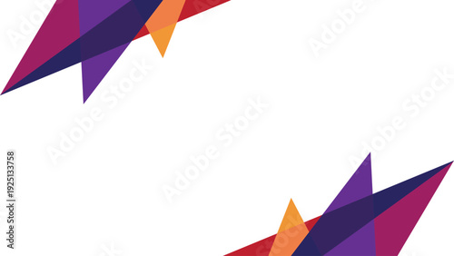 Abstract geometric frame, modern colorful background design for business presentation or banner template.
