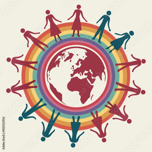 International Day for the Elimination of Racial Discrimination – Diverse Hands Unity Concept, Equality and Anti-Racism Awareness Illustration