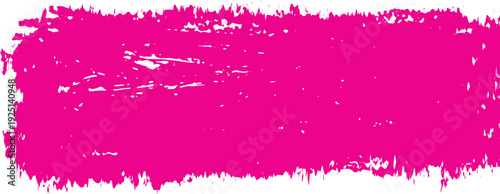 Pink paint brush stroke vector illustration with distressed splash texture on transparent bg
