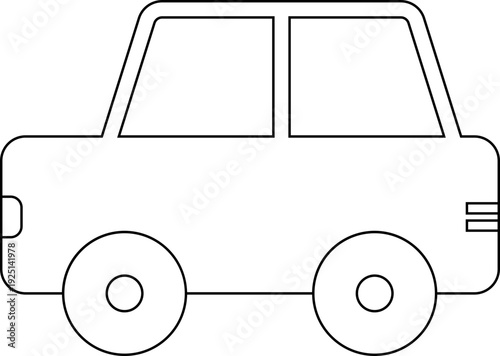 Cute colorful car vector illustration for kids