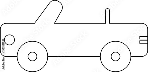 Cute colorful car vector illustration for kids