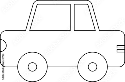 Cute colorful car vector illustration for kids