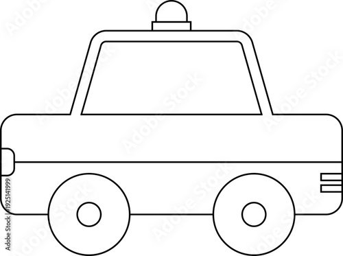 Cute colorful car vector illustration for kids