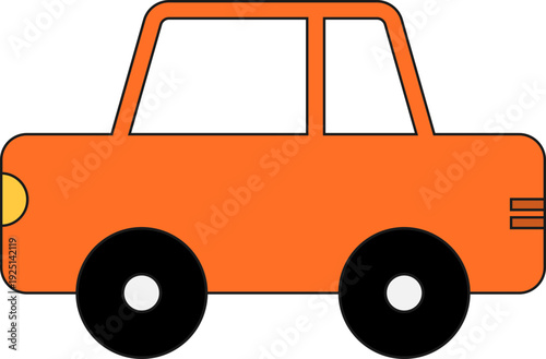 Cute colorful car vector illustration for kids