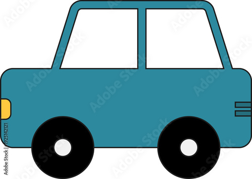 Cute colorful car vector illustration for kids