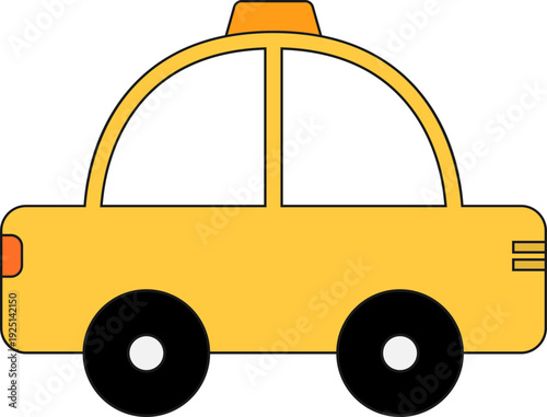 Cute colorful car vector illustration for kids