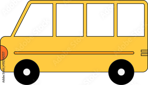 Cute colorful car vector illustration for kids