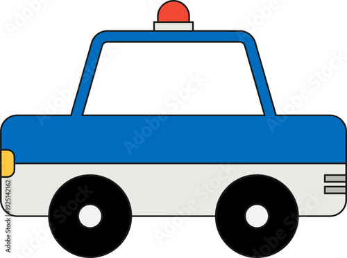 Cute colorful car vector illustration for kids