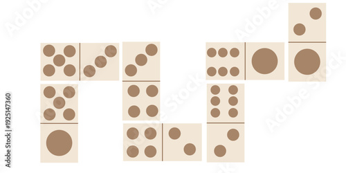 Dominoes game. Isometric casino clipart. Vector.