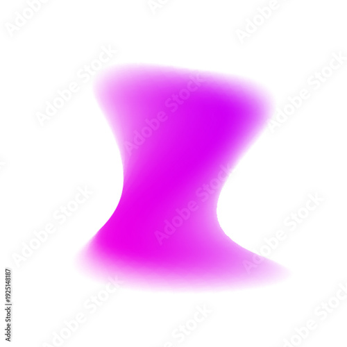 Liquid abstract gradient circle holds neon, bright blot, elastic blob, drifting drop and drops. Violet glow defines curved form and soft shape. Purple shine appears gently. Vector png banner.