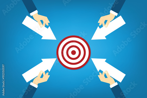 Same goal, two business work together as team to achieve success	