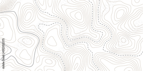 Modern relief white and gray line location discovery. vector topo map design paper background.abstract wavy background. topographic contour background. Topography background. Vector banner. Topo.