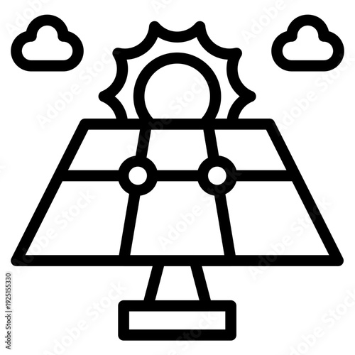Solar panel icon vector illustration