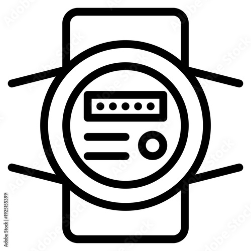 Water meter icon vector illustration