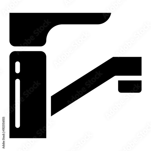 Faucet repair icon glyph style vector illustration
