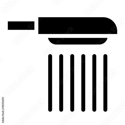 shower icon glyph style vector illustration