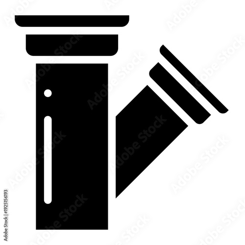 Pipe parts icon glyph style vector illustration