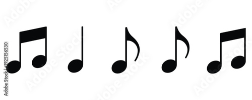 Musical notes on a white background create a beautiful melody