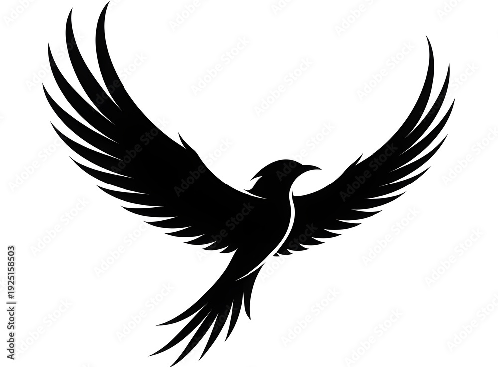 Fototapeta premium bird, eagle, vector, wings, nature, fly, black