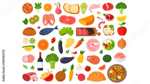 Friendly Veggie Character Icons – Tomato, Carrot, Cabbage, and More
