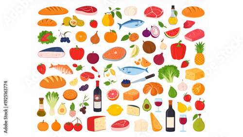 Friendly Veggie Character Icons – Tomato, Carrot, Cabbage, and More