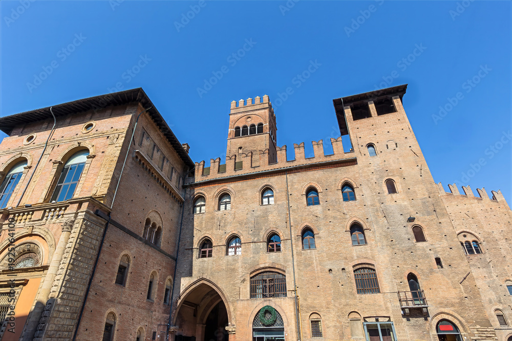 custom made wallpaper toronto digitalThe stunning facade of the Palazzo del Podesta in Bologna, Italy, a historic building built around 1200 and located near Piazza Maggiore.