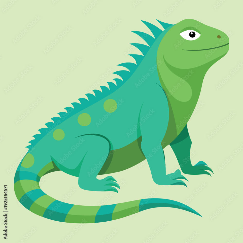 Fototapeta premium A beautiful iguana clean and clear art 