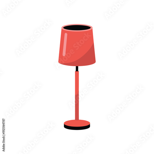 Lighting design training icon, slim floor lamp for studio ambience, interior photography session prop, home staging class, decor styling vector