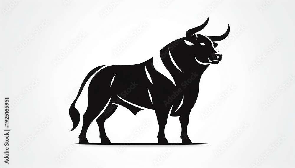 Fototapeta premium vector illustration of a bull