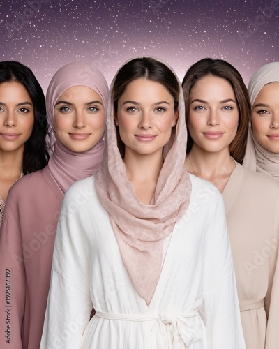 International Women’s Day Portrait of Diverse Confident Women – Equality and Empowerment Campaign Banner