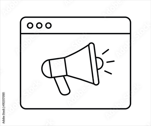 Megaphone icon vector illustration concept for announcement or promotion