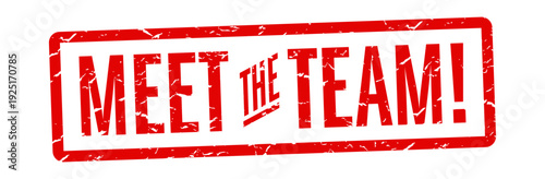 Meet the team on red stamp