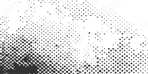 Abstract dot halftone graphic pattern: A captivating graphic artwork featuring a repeating dot pattern in varying sizes and densities, creating an abstract and textured visual effect.