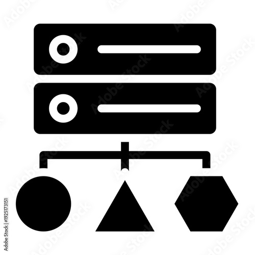 Variety icon glyph style vector illustration.