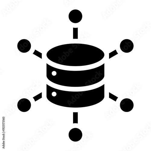 Data Connection  icon glyph style vector illustration.